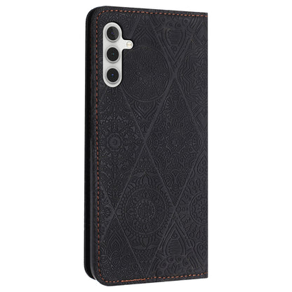 Wallet Stand Cover for Samsung Galaxy A24 4G Magnetic Adsorption Imprinted PU Leather Phone Case