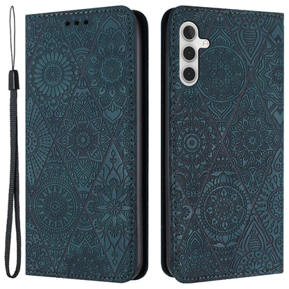 Wallet Stand Cover for Samsung Galaxy A24 4G Magnetic Adsorption Imprinted PU Leather Phone Case