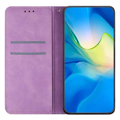 Wallet Stand Cover for Samsung Galaxy A24 4G Magnetic Adsorption Imprinted PU Leather Phone Case