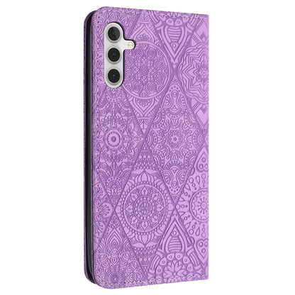 Wallet Stand Cover for Samsung Galaxy A24 4G Magnetic Adsorption Imprinted PU Leather Phone Case
