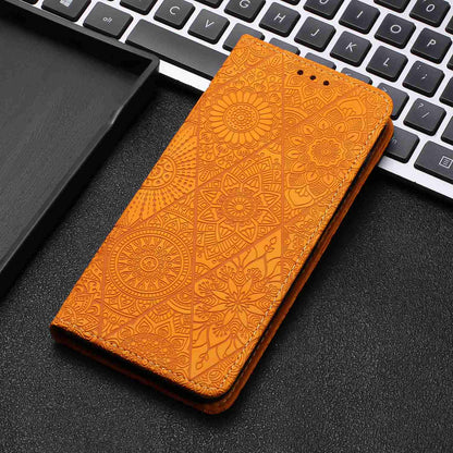 Wallet Stand Cover for Samsung Galaxy A24 4G Magnetic Adsorption Imprinted PU Leather Phone Case