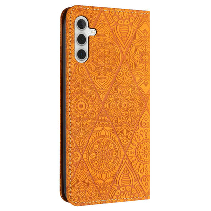 Wallet Stand Cover for Samsung Galaxy A24 4G Magnetic Adsorption Imprinted PU Leather Phone Case