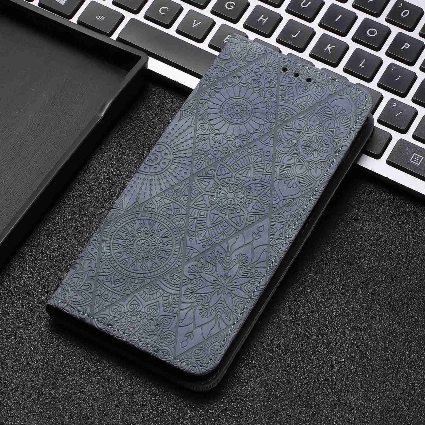 Wallet Stand Cover for Samsung Galaxy A24 4G Magnetic Adsorption Imprinted PU Leather Phone Case