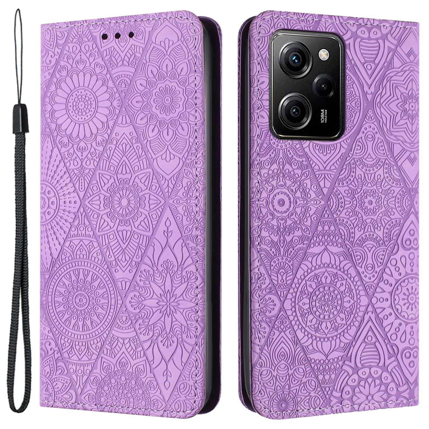 For Xiaomi Redmi Note 12 Pro 5G / 12 Pro Speed 5G / Poco X5 Pro 5G Imprinted PU Leather Phone Case Wallet Stand Cover