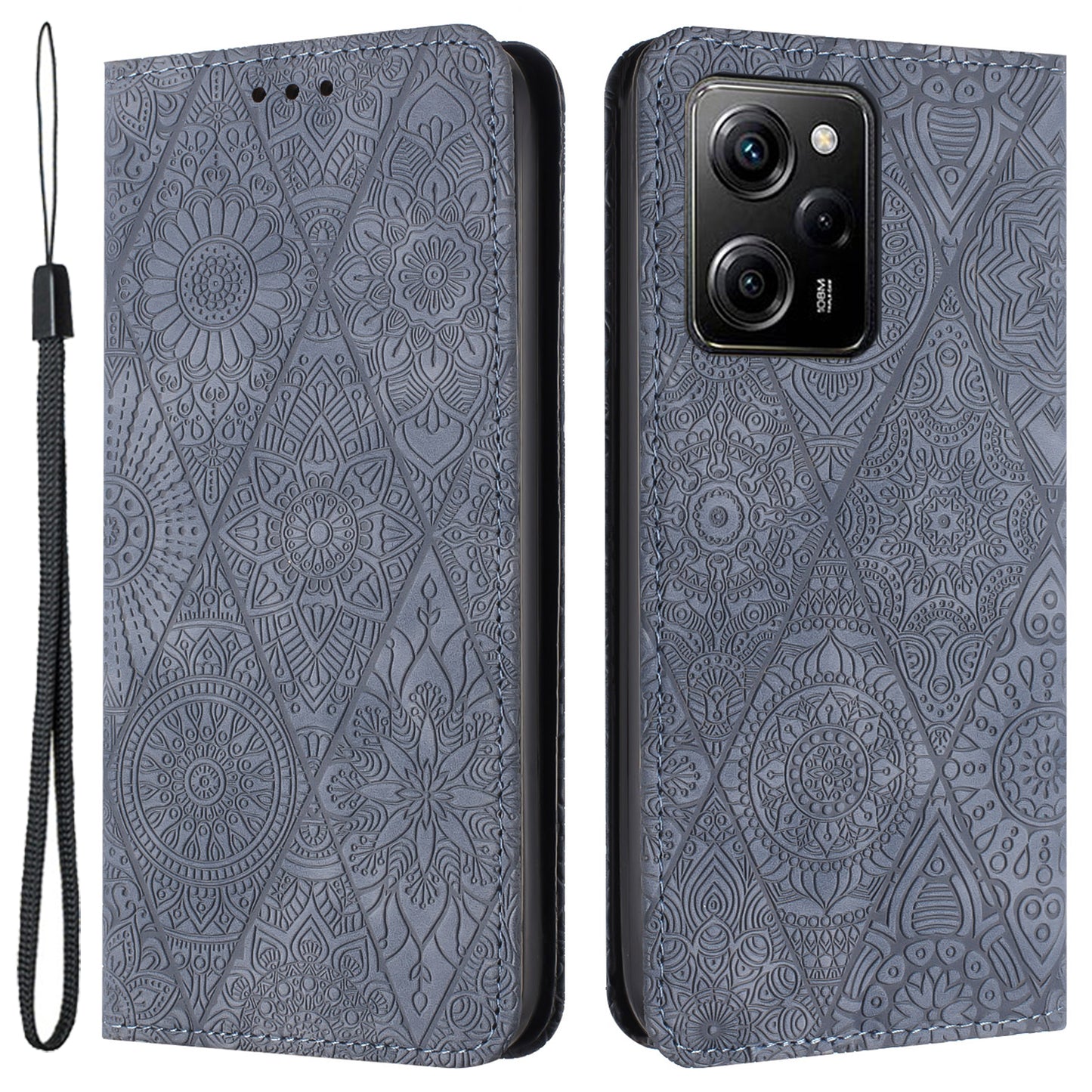 For Xiaomi Redmi Note 12 Pro 5G / 12 Pro Speed 5G / Poco X5 Pro 5G Imprinted PU Leather Phone Case Wallet Stand Cover