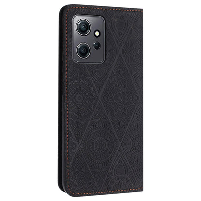 For Xiaomi Redmi Note 12 4G Anti-drop Imprinted PU Leather Phone Case Wallet Stand Cover