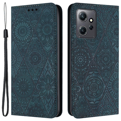 For Xiaomi Redmi Note 12 4G Anti-drop Imprinted PU Leather Phone Case Wallet Stand Cover