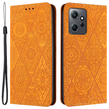 For Xiaomi Redmi Note 12 4G Anti-drop Imprinted PU Leather Phone Case Wallet Stand Cover