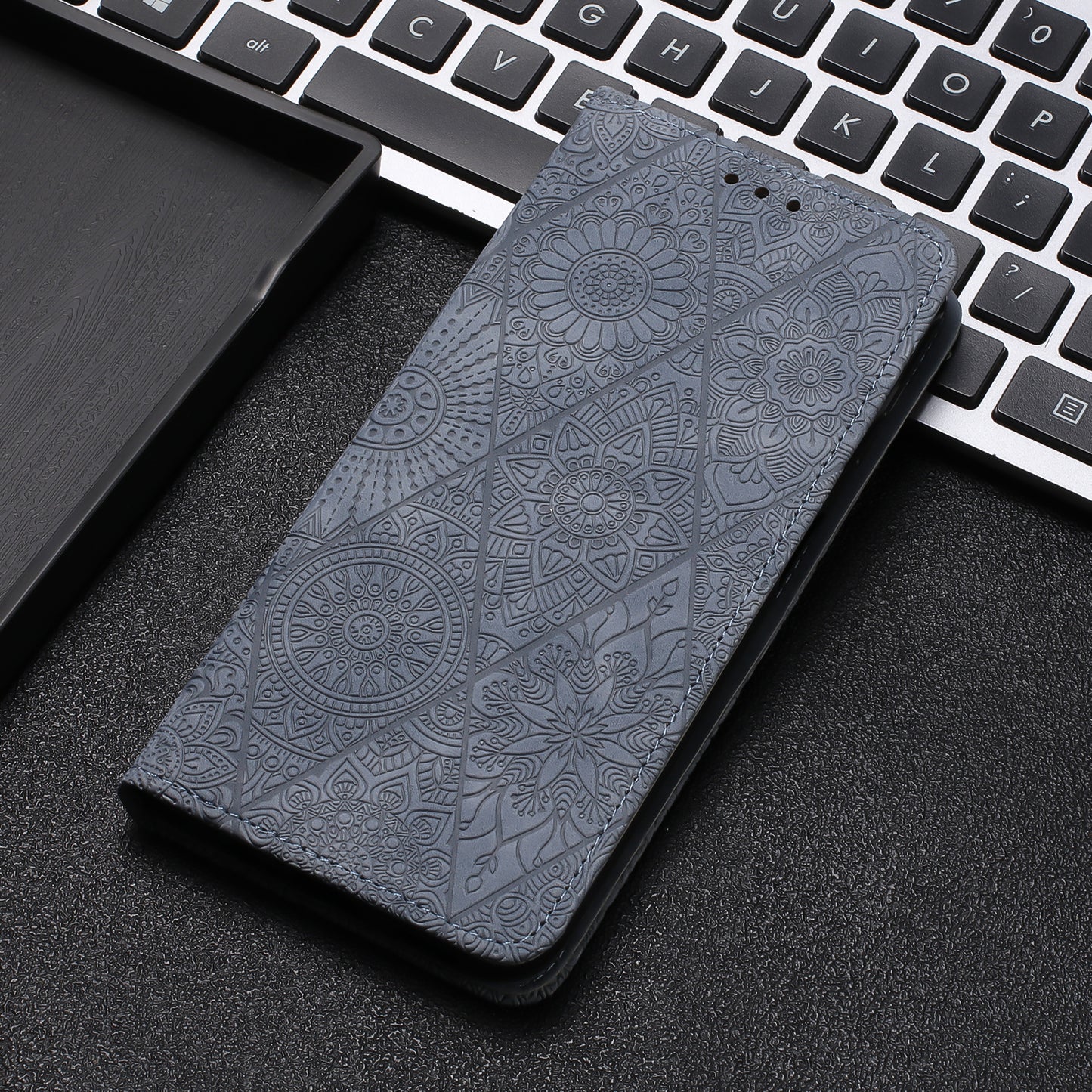 For Xiaomi Redmi Note 12 4G Anti-drop Imprinted PU Leather Phone Case Wallet Stand Cover