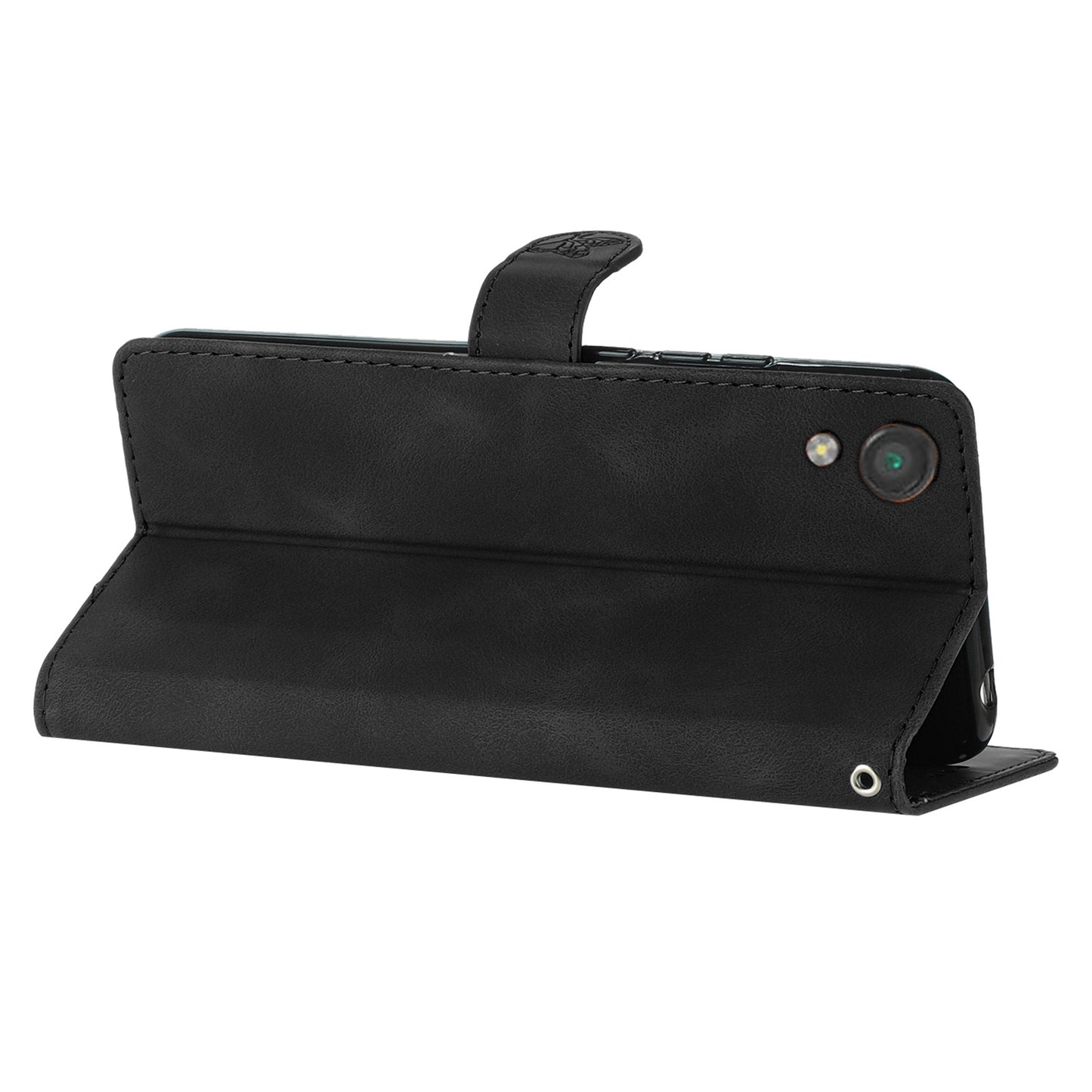 For Sony Xperia L1 Flower Imprint Cover Leather Wallet Stand Shockproof Cell Phone Case