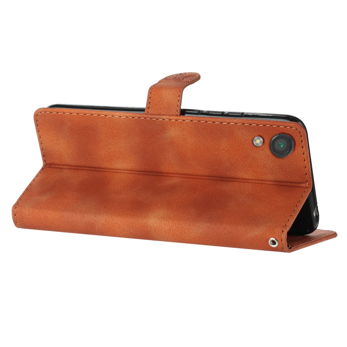 For Sony Xperia L1 Flower Imprint Cover Leather Wallet Stand Shockproof Cell Phone Case