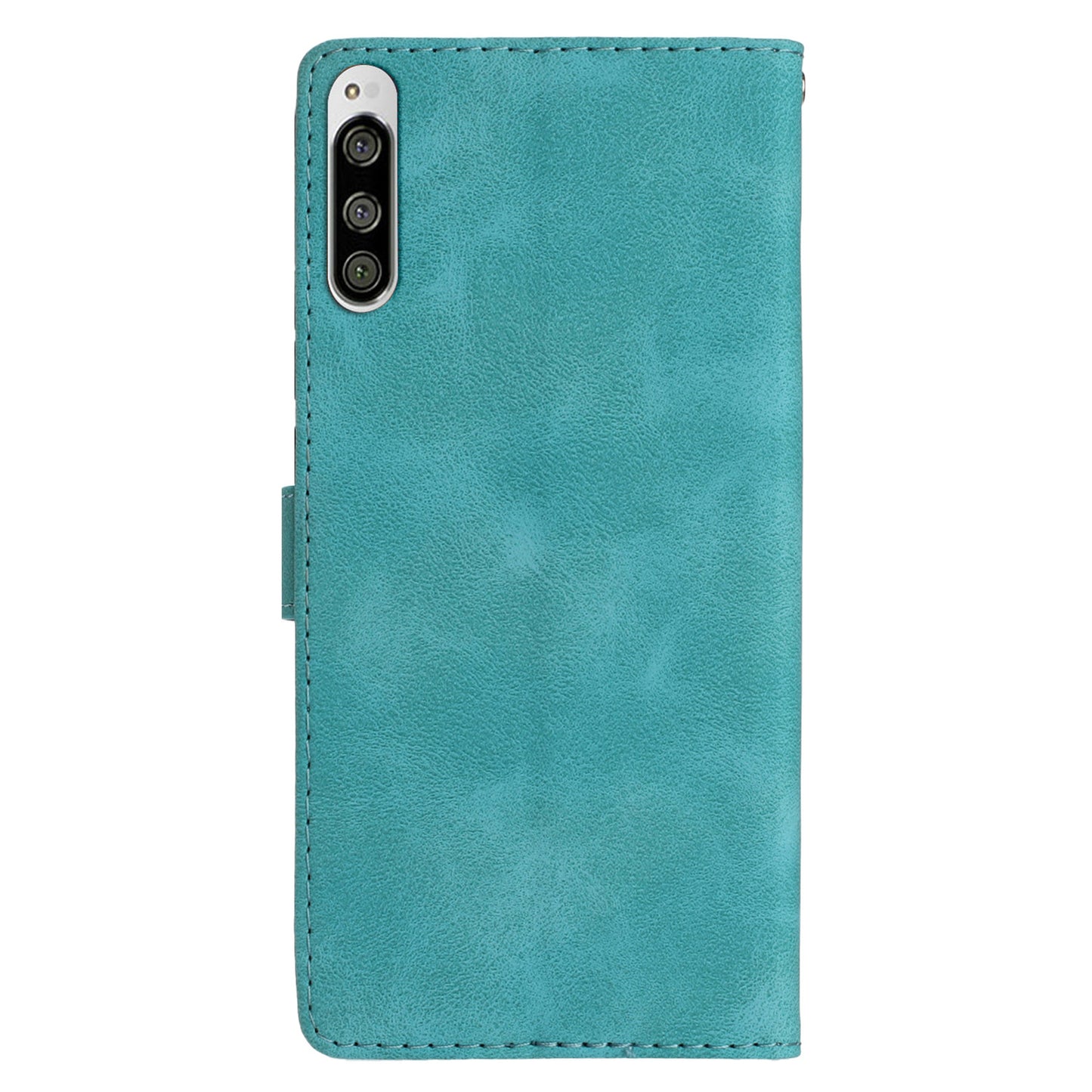 Flower Imprint Leather Case for Sony Xperia 5 , Wallet Stand Mobile Phone Protective Cover