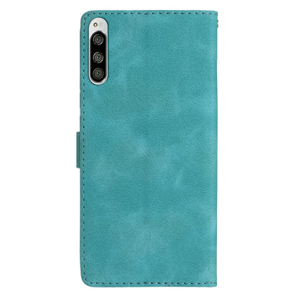 Flower Imprint Leather Case for Sony Xperia 5 , Wallet Stand Mobile Phone Protective Cover