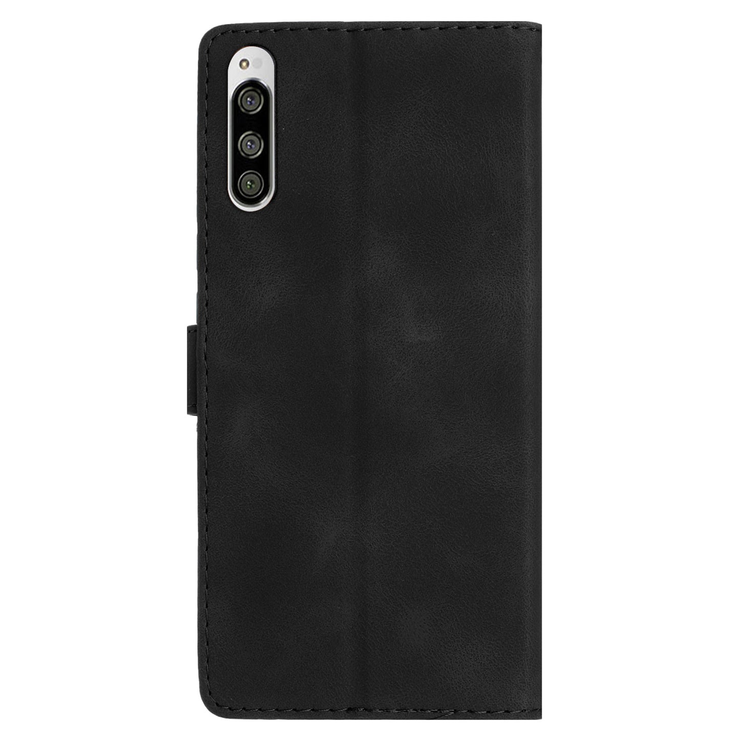 Flower Imprint Leather Case for Sony Xperia 5 , Wallet Stand Mobile Phone Protective Cover