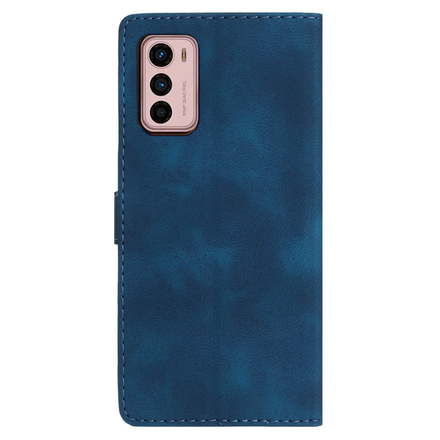 Leather Phone Cover for Motorola Moto G42 4G , Imprinted Flower Wallet Stand Dustproof Cell Phone Case