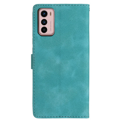 Leather Phone Cover for Motorola Moto G42 4G , Imprinted Flower Wallet Stand Dustproof Cell Phone Case
