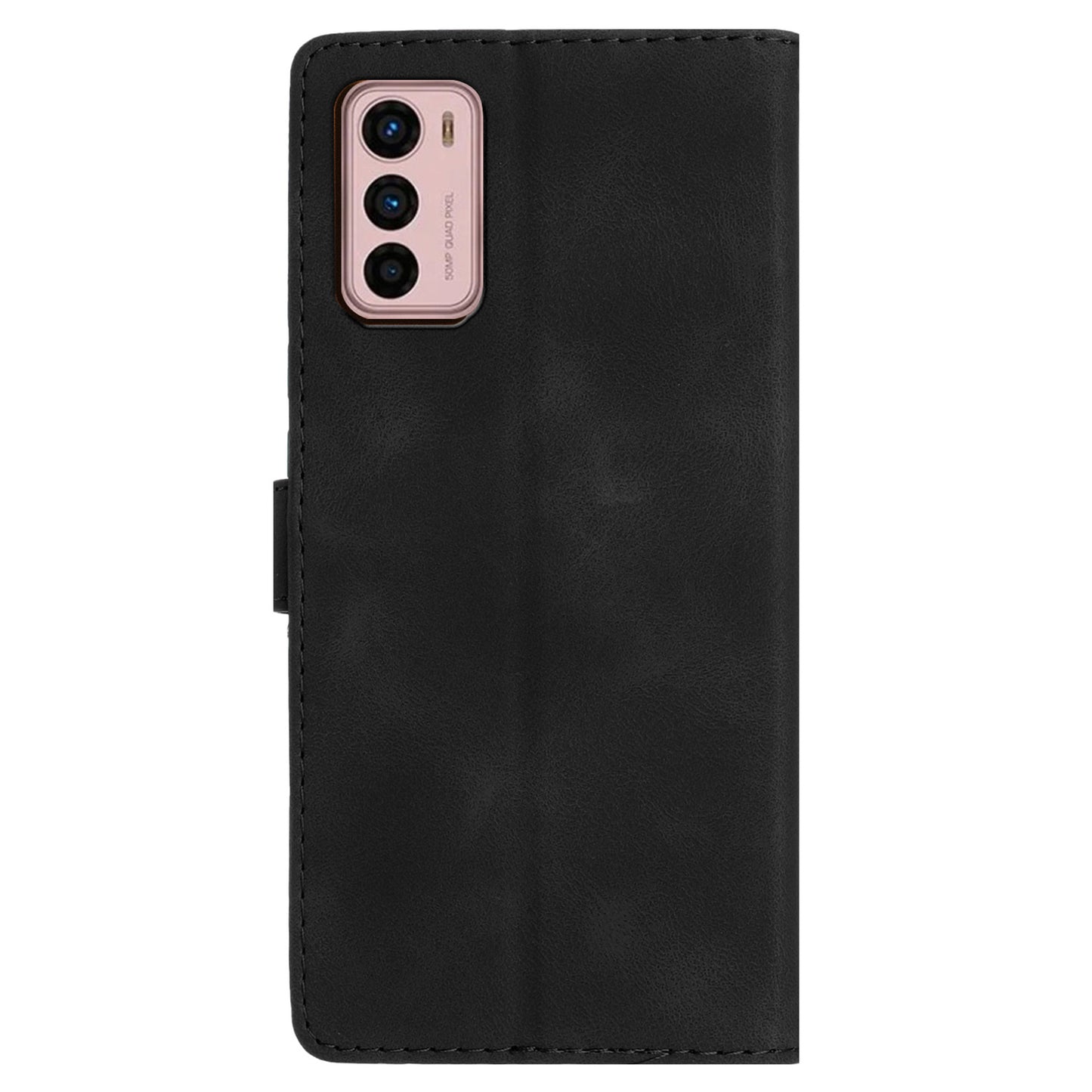 Leather Phone Cover for Motorola Moto G42 4G , Imprinted Flower Wallet Stand Dustproof Cell Phone Case