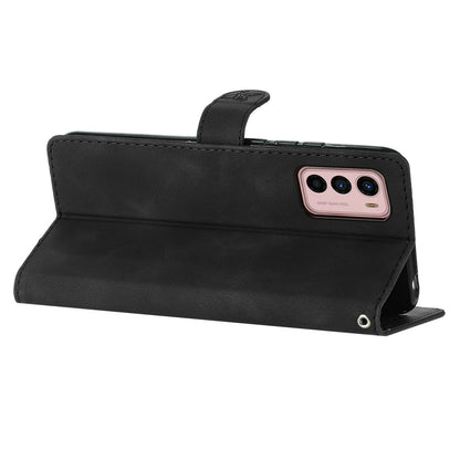 Leather Phone Cover for Motorola Moto G42 4G , Imprinted Flower Wallet Stand Dustproof Cell Phone Case