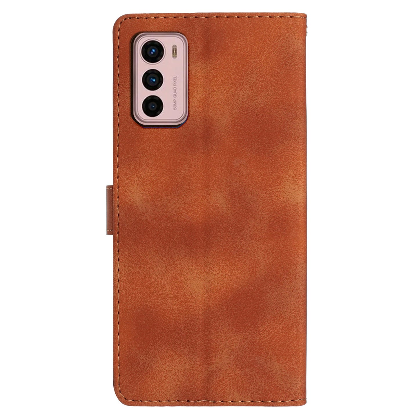 Leather Phone Cover for Motorola Moto G42 4G , Imprinted Flower Wallet Stand Dustproof Cell Phone Case