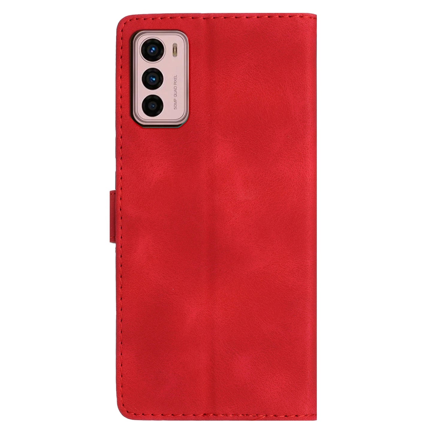 Leather Phone Cover for Motorola Moto G42 4G , Imprinted Flower Wallet Stand Dustproof Cell Phone Case