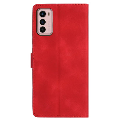 Leather Phone Cover for Motorola Moto G42 4G , Imprinted Flower Wallet Stand Dustproof Cell Phone Case