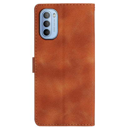 For Motorola Moto G62 5G Magnetic Phone Case Imprinted Flower Wallet Stand Leather Mobile Phone Cover