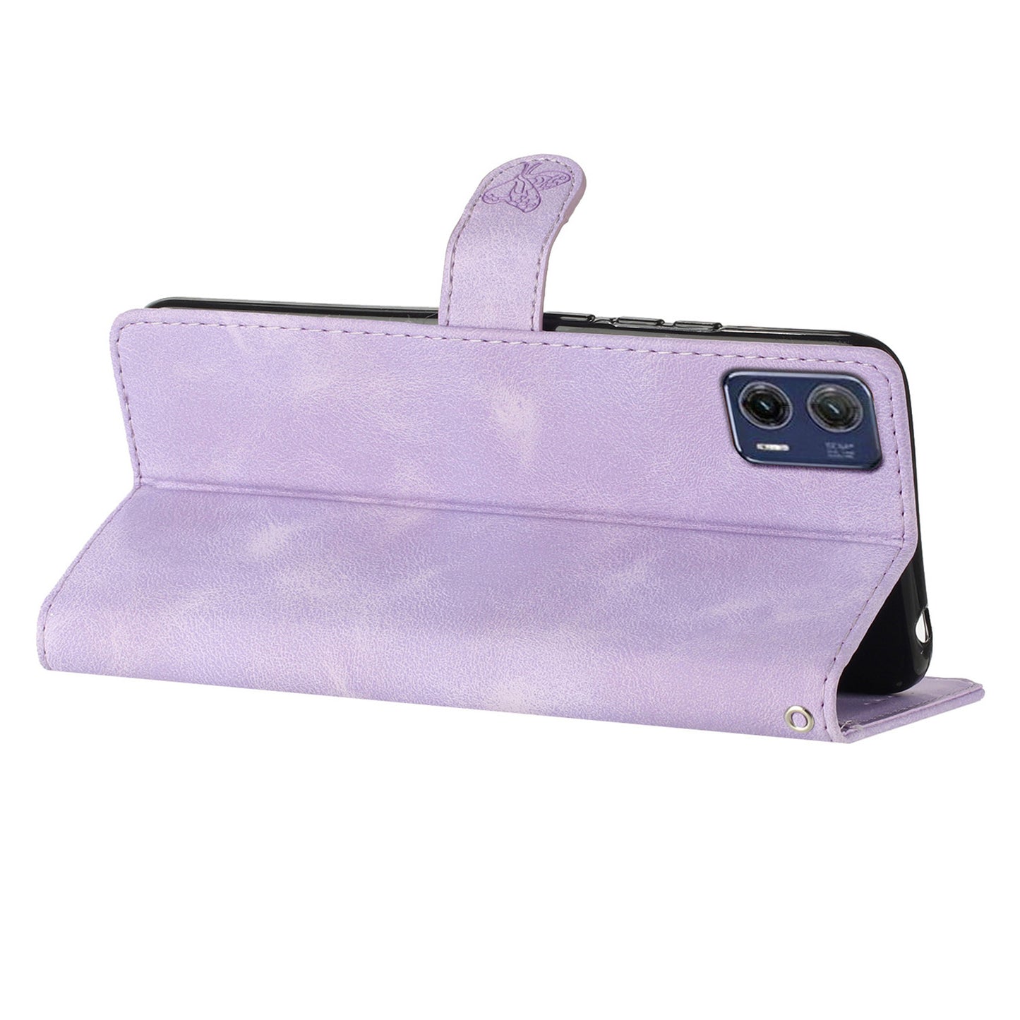 For Motorola Moto G73 5G Anti-Dust Leather Wallet Phone Case Stand Shockproof Imprinted Flower Cover Phone Case