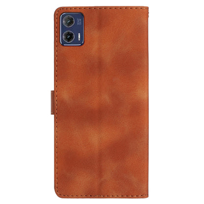 For Motorola Moto G73 5G Anti-Dust Leather Wallet Phone Case Stand Shockproof Imprinted Flower Cover Phone Case