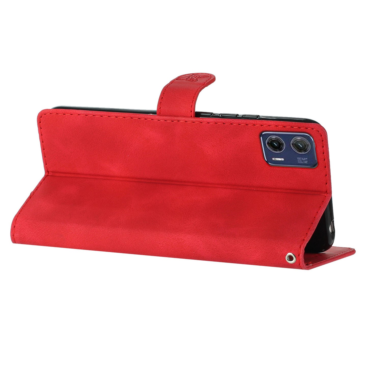 For Motorola Moto G73 5G Anti-Dust Leather Wallet Phone Case Stand Shockproof Imprinted Flower Cover Phone Case