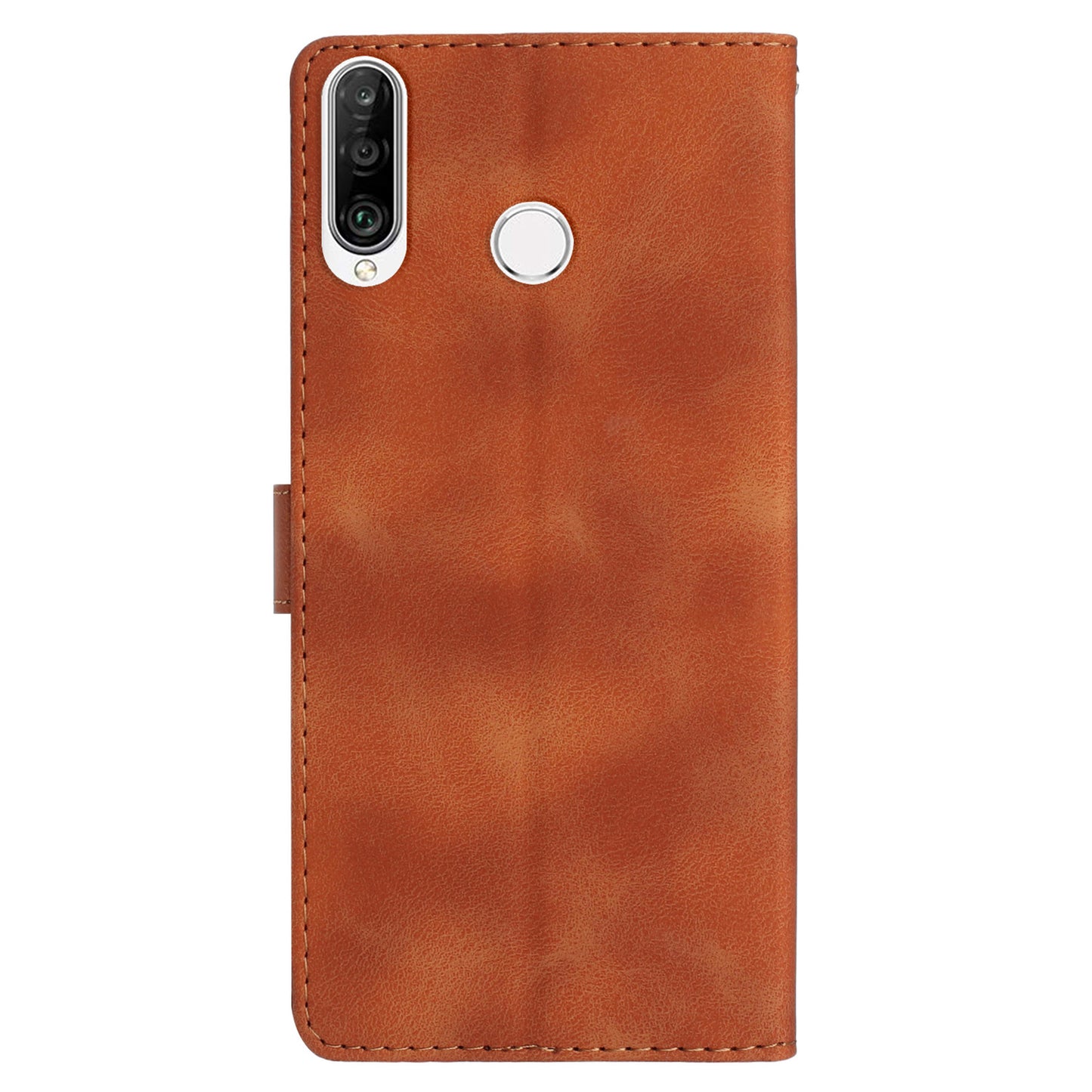 For Huawei P30 Lite / P30 Lite New Edition / nova 4e Phone Cover Imprinted Flower Wallet Stand Shockproof Leather Phone Case
