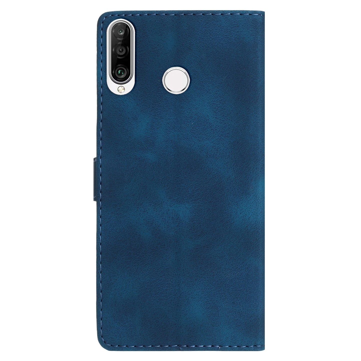 For Huawei P30 Lite / P30 Lite New Edition / nova 4e Phone Cover Imprinted Flower Wallet Stand Shockproof Leather Phone Case