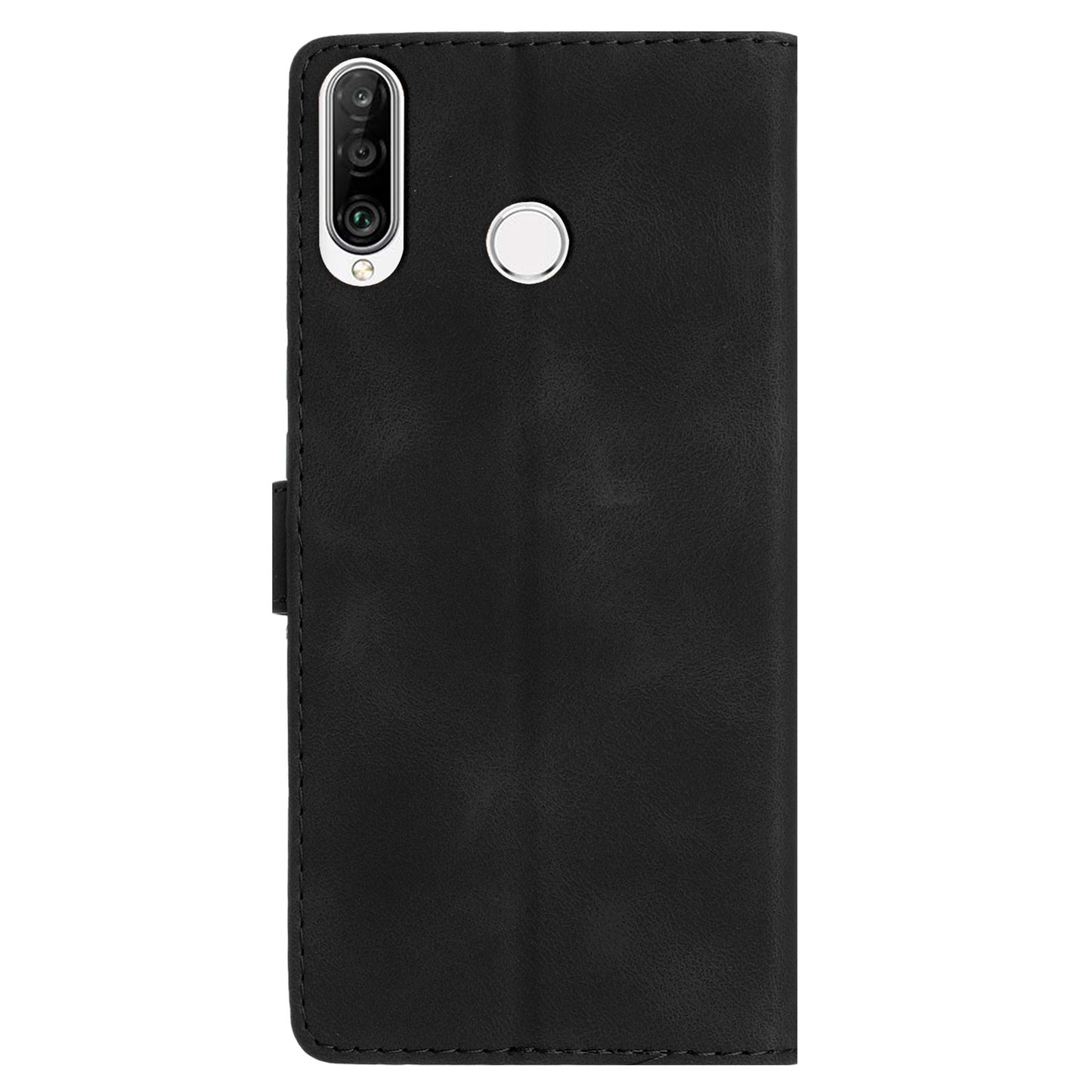 For Huawei P30 Lite / P30 Lite New Edition / nova 4e Phone Cover Imprinted Flower Wallet Stand Shockproof Leather Phone Case