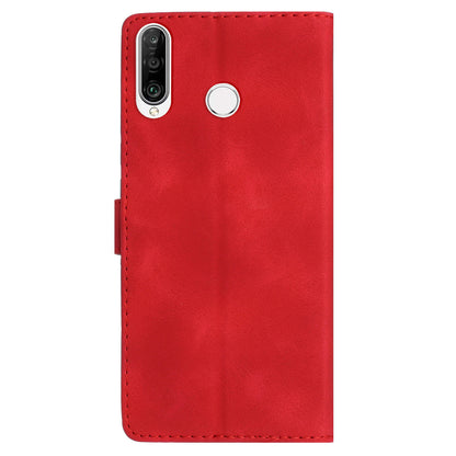 For Huawei P30 Lite / P30 Lite New Edition / nova 4e Phone Cover Imprinted Flower Wallet Stand Shockproof Leather Phone Case