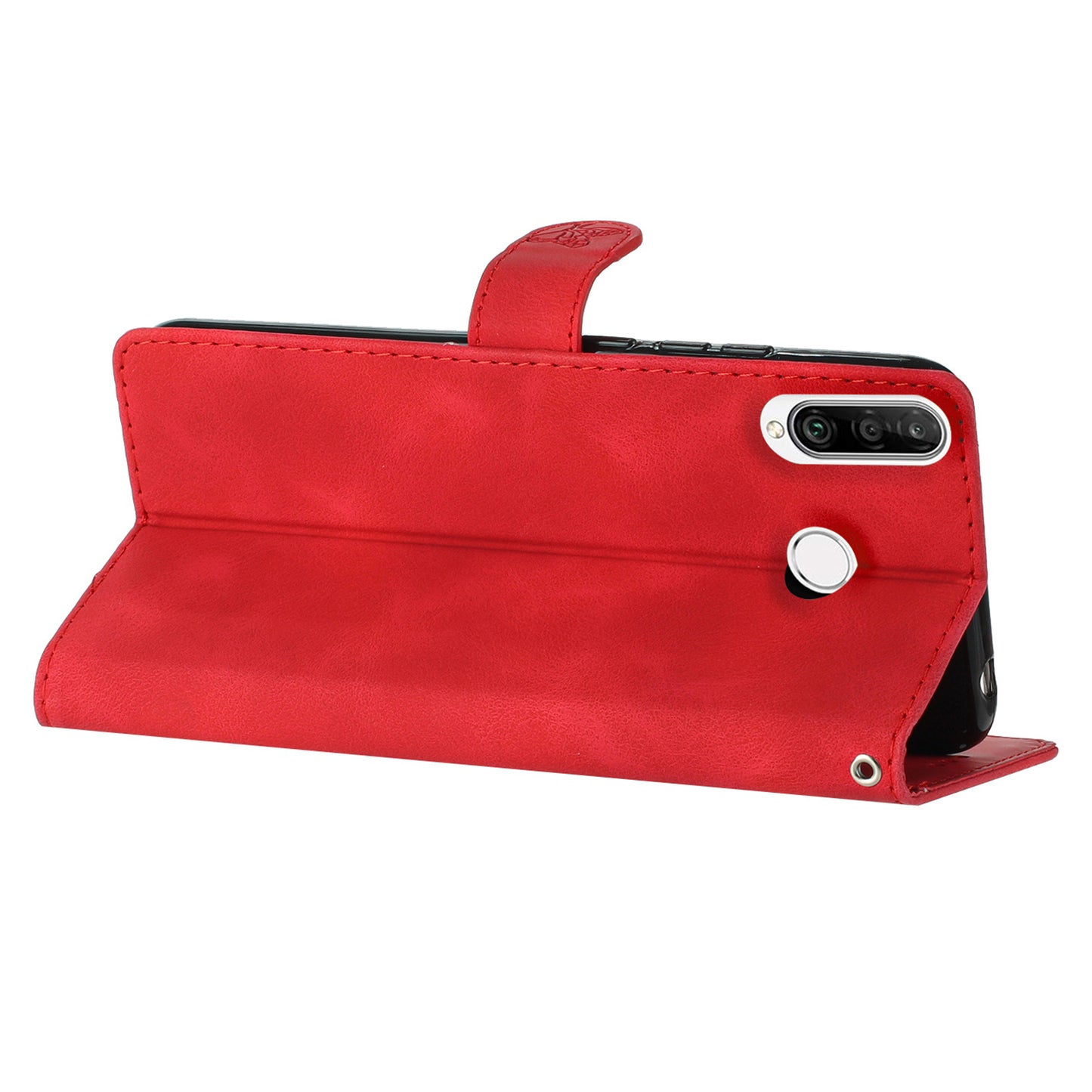 For Huawei P30 Lite / P30 Lite New Edition / nova 4e Phone Cover Imprinted Flower Wallet Stand Shockproof Leather Phone Case