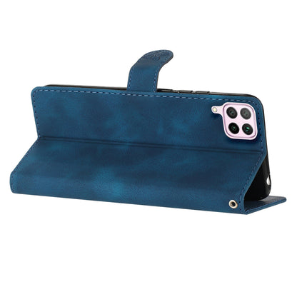 Leather Case for Huawei P40 lite 4G / nova 6 SE / Nova 7i , Wallet Stand Flower Imprint Phone Cover