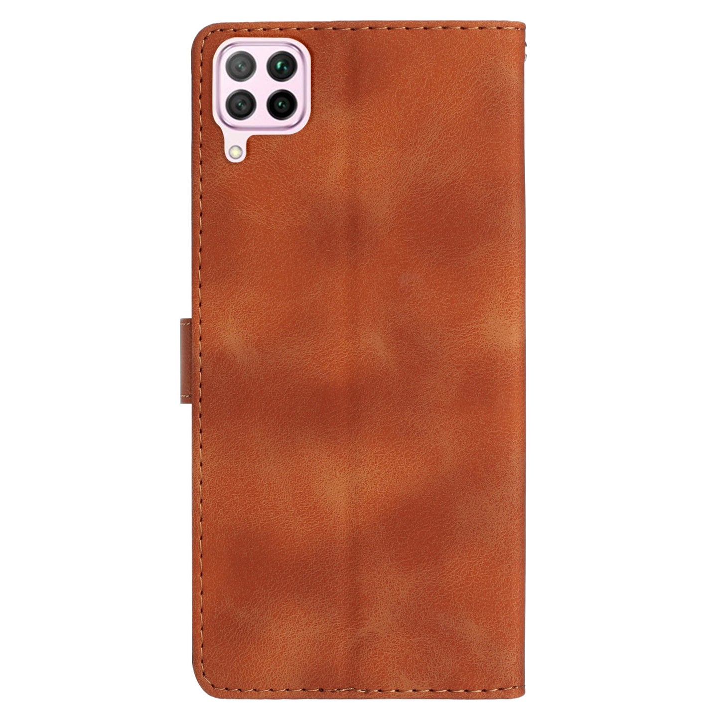 Leather Case for Huawei P40 lite 4G / nova 6 SE / Nova 7i , Wallet Stand Flower Imprint Phone Cover