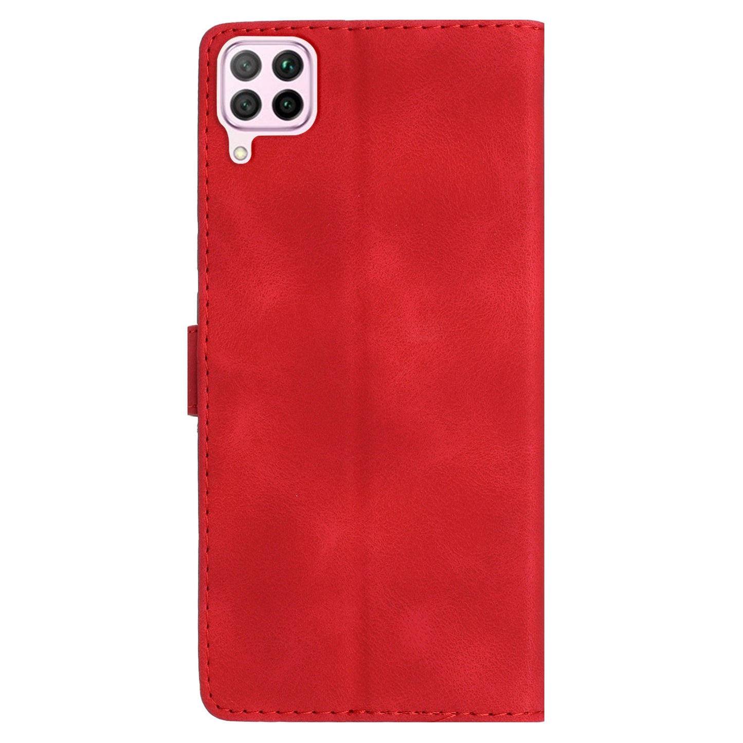 Leather Case for Huawei P40 lite 4G / nova 6 SE / Nova 7i , Wallet Stand Flower Imprint Phone Cover