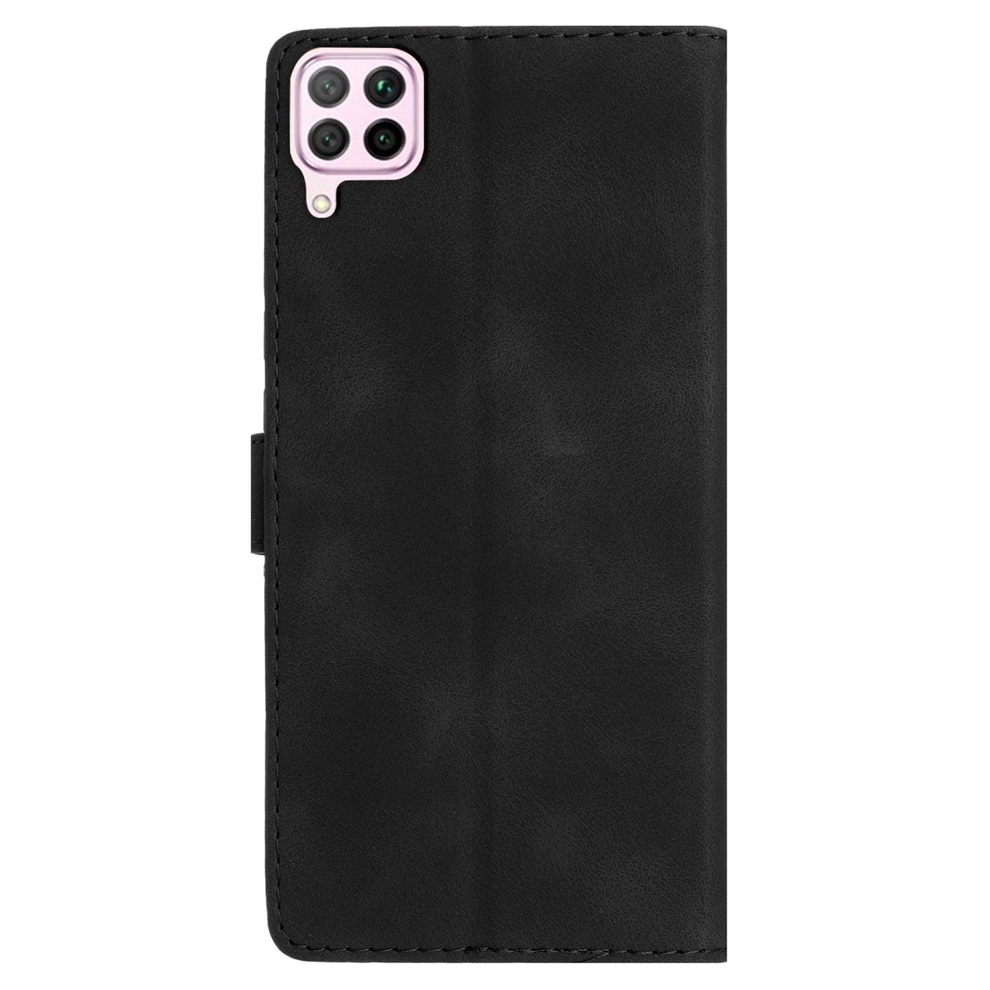 Leather Case for Huawei P40 lite 4G / nova 6 SE / Nova 7i , Wallet Stand Flower Imprint Phone Cover