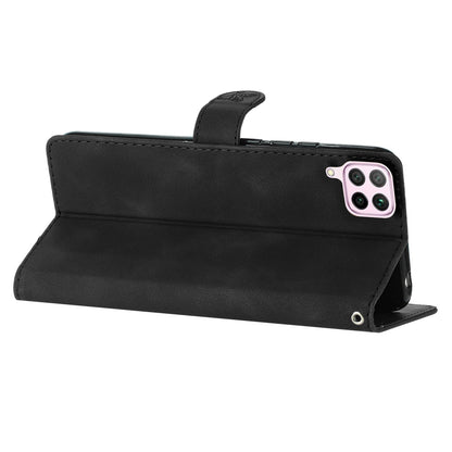 Leather Case for Huawei P40 lite 4G / nova 6 SE / Nova 7i , Wallet Stand Flower Imprint Phone Cover