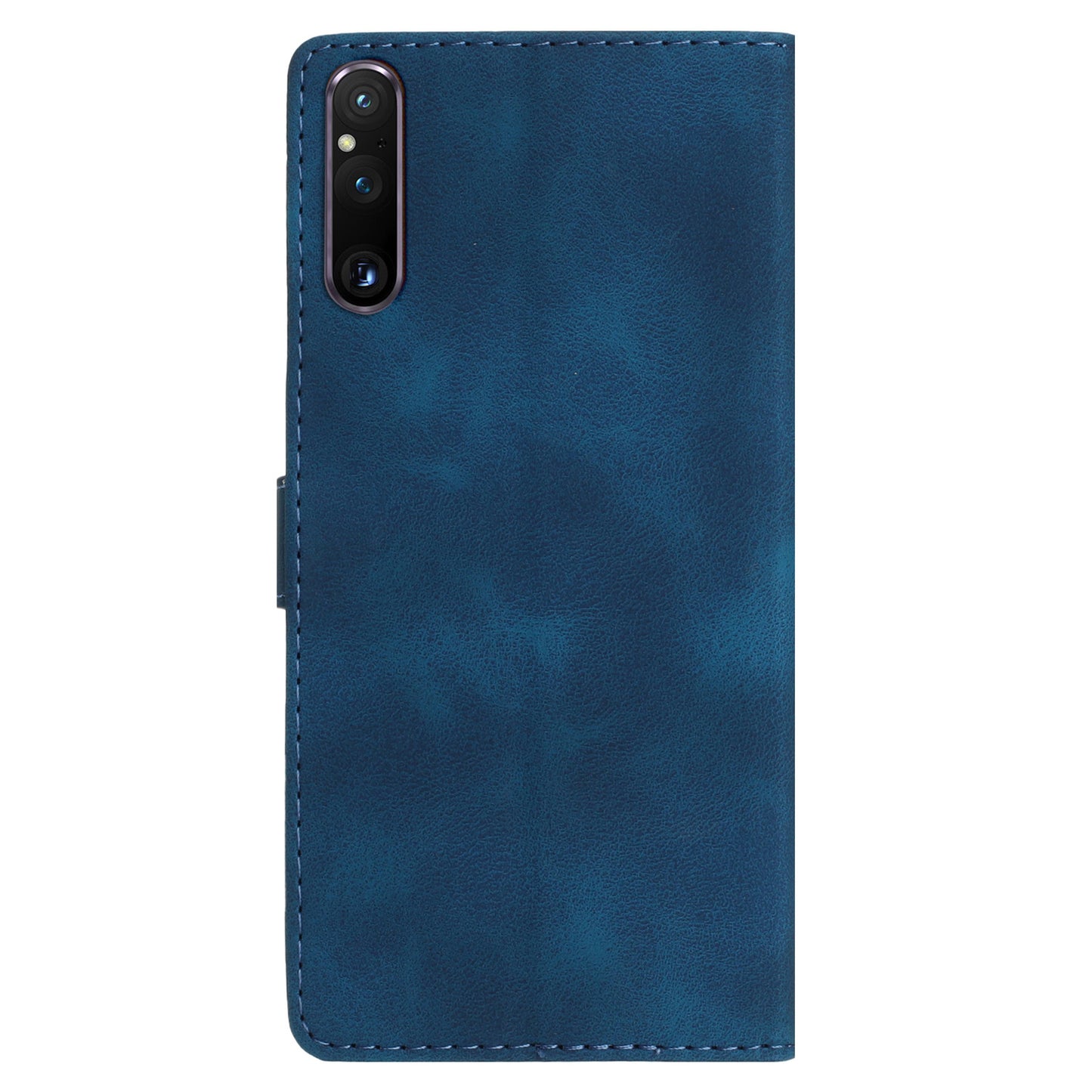 Flower Imprint Leather Case for Sony Xperia 1 V , Wallet Stand Anti-scratch Mobile Phone Cover