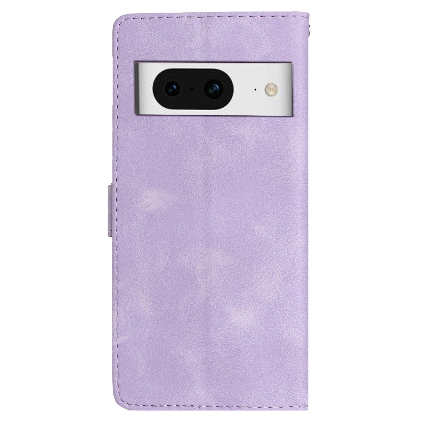 For Google Pixel 8 Phone Cover Imprinted Flower Wallet Stand PU Leather Magnetic Mobile Phone Case
