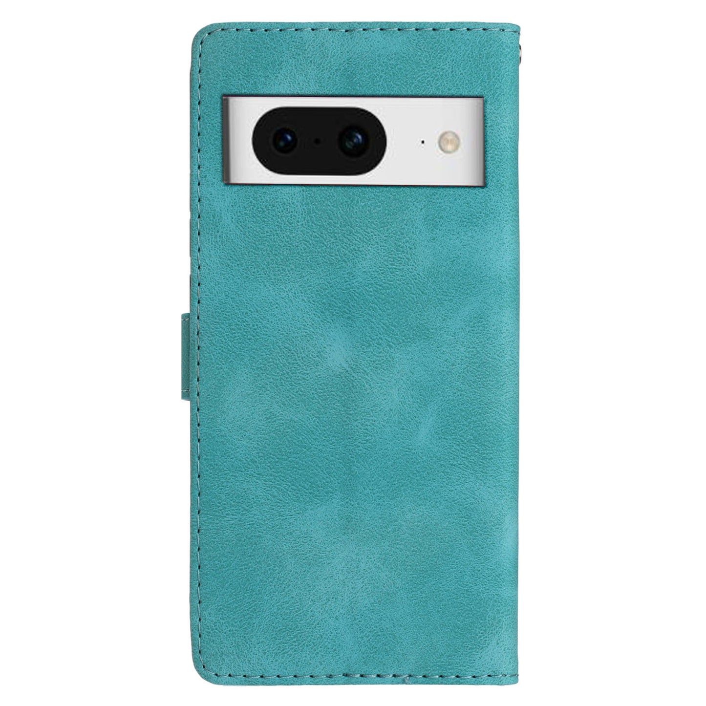 For Google Pixel 8 Phone Cover Imprinted Flower Wallet Stand PU Leather Magnetic Mobile Phone Case