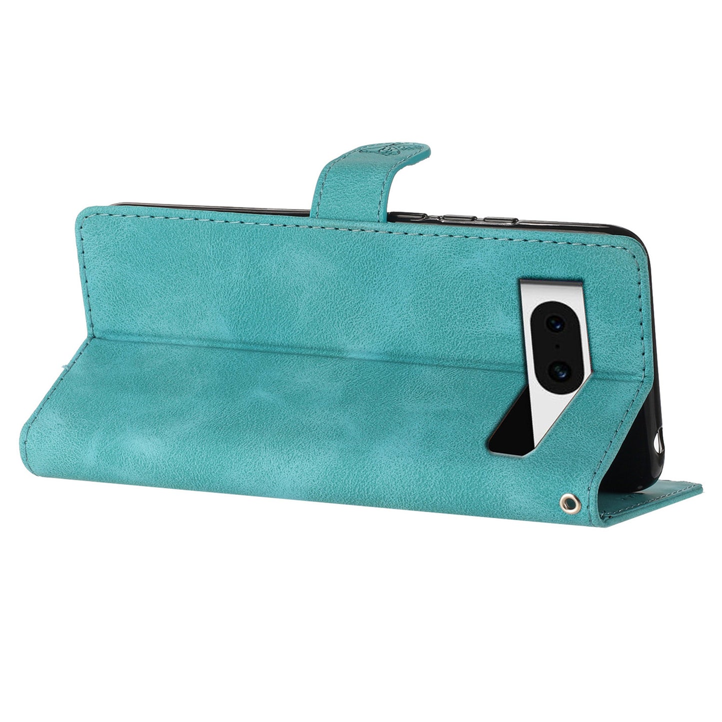 For Google Pixel 8 Phone Cover Imprinted Flower Wallet Stand PU Leather Magnetic Mobile Phone Case