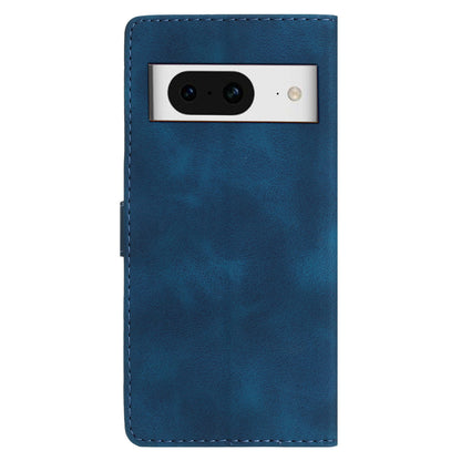 For Google Pixel 8 Phone Cover Imprinted Flower Wallet Stand PU Leather Magnetic Mobile Phone Case