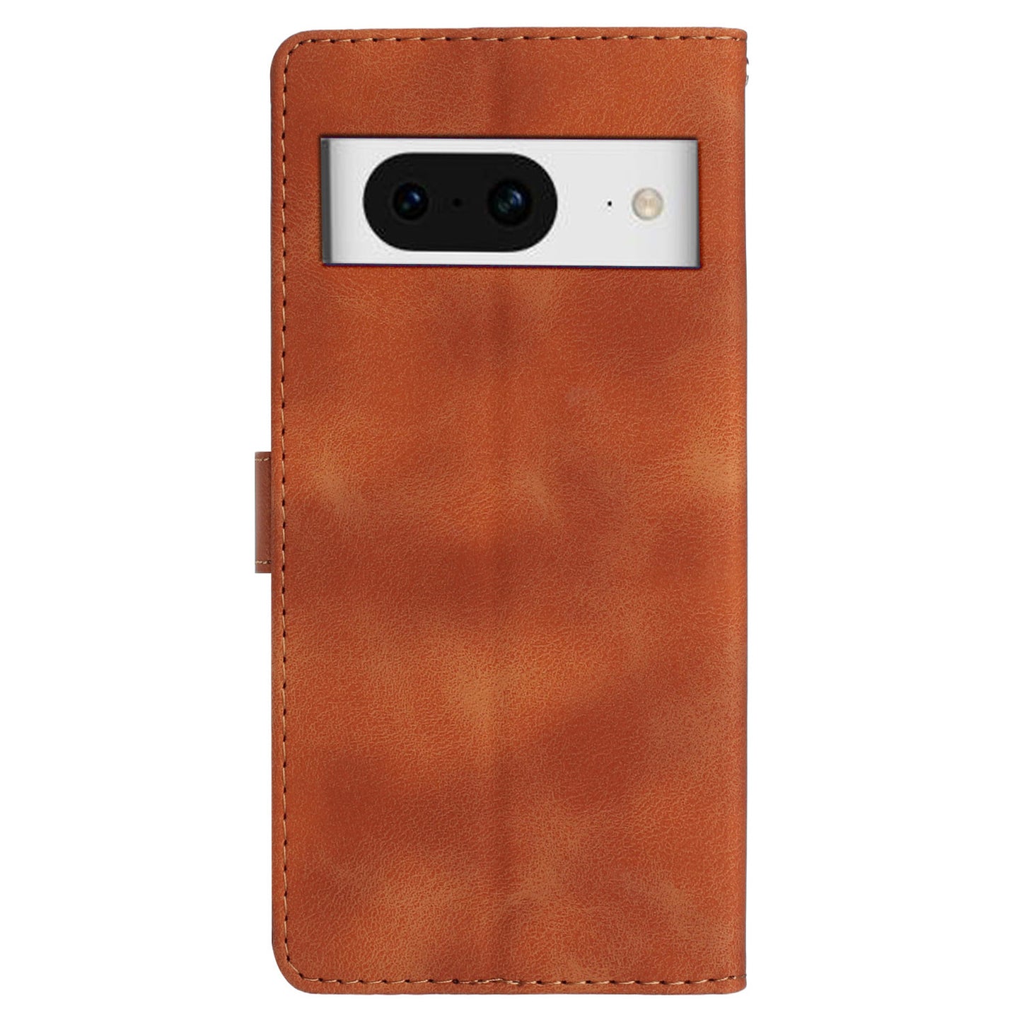 For Google Pixel 8 Phone Cover Imprinted Flower Wallet Stand PU Leather Magnetic Mobile Phone Case