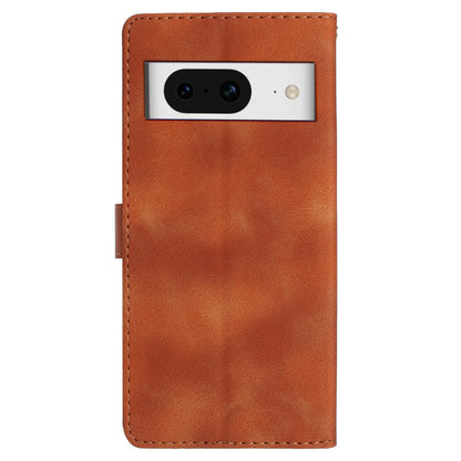 For Google Pixel 8 Phone Cover Imprinted Flower Wallet Stand PU Leather Magnetic Mobile Phone Case