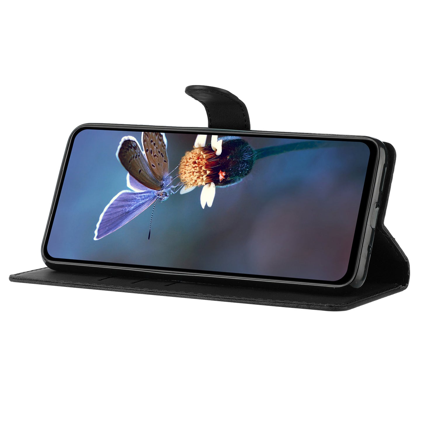 For Google Pixel 8 Phone Cover Imprinted Flower Wallet Stand PU Leather Magnetic Mobile Phone Case