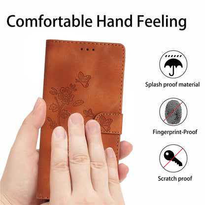 For Google Pixel 8 Pro Shockproof Smartphone Case Imprinted Flower Leather Stand Phone Cover Wallet