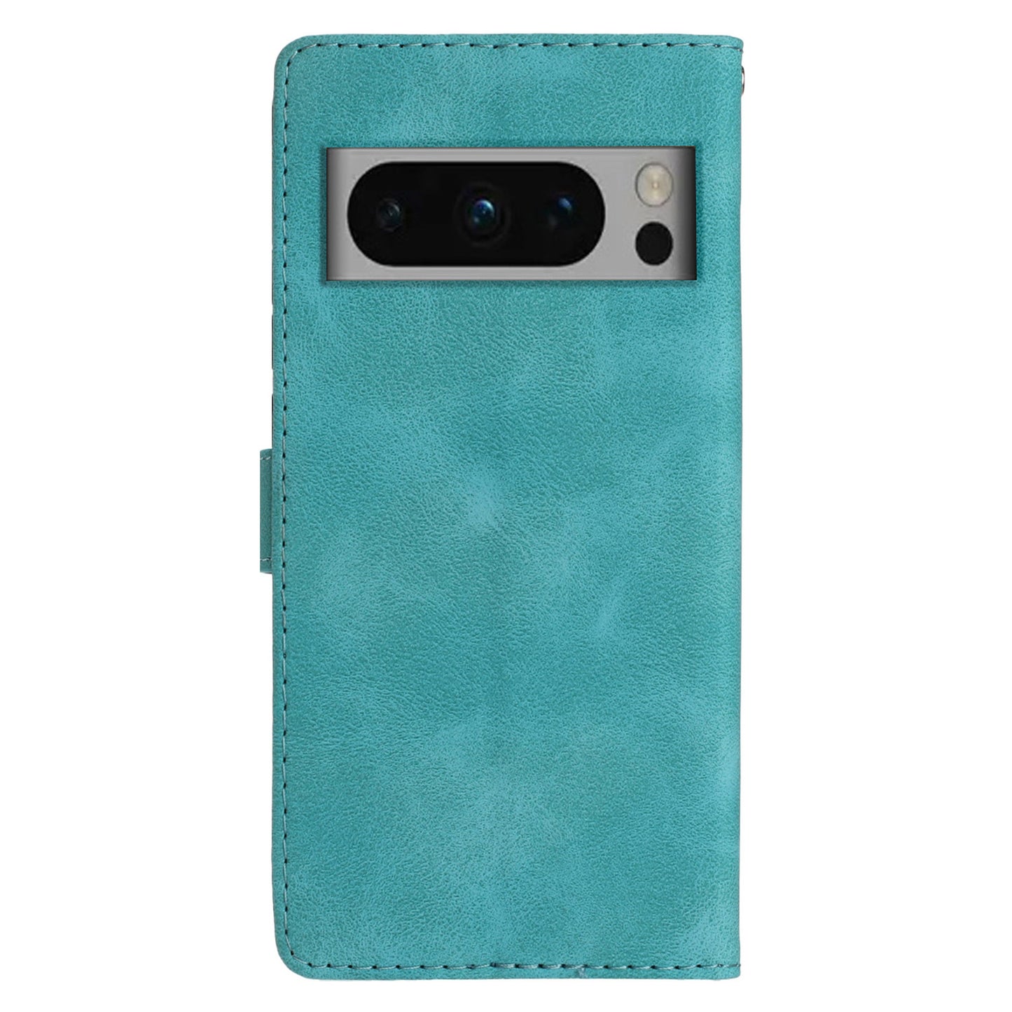 For Google Pixel 8 Pro Shockproof Smartphone Case Imprinted Flower Leather Stand Phone Cover Wallet