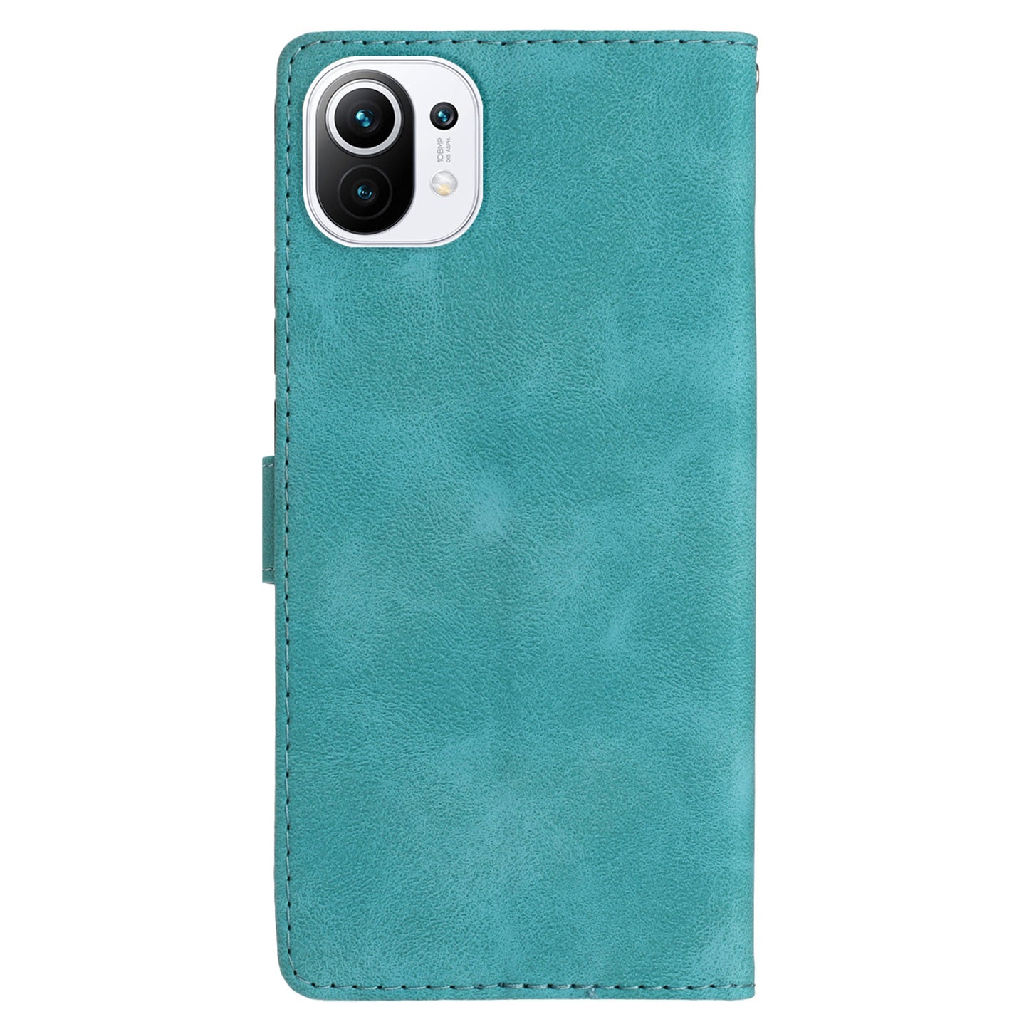 For Xiaomi 11 Lite 5G NE / Mi 11 Lite 5G / 4G Stand Phone Case Imprinted Flower PU Leather+TPU Phone Cover Wallet